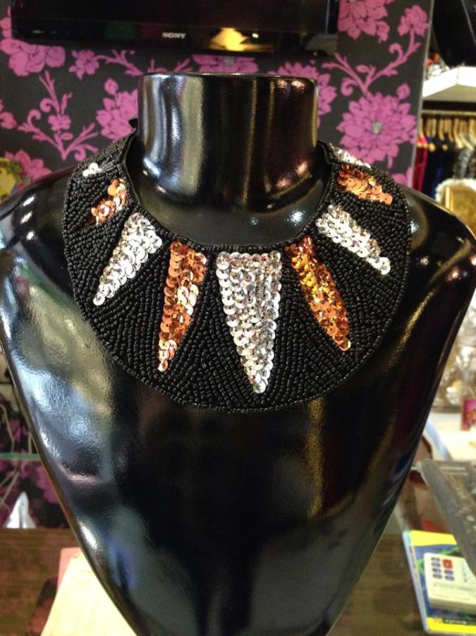 LUX214 beaded cocktail necklace