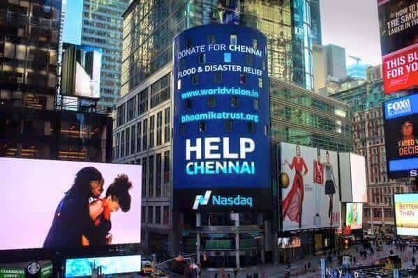 Bhoomika Trust nasdaq new york Times Square