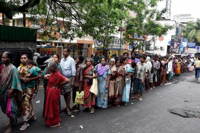 Flood affected for relief materials