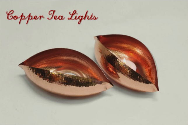 The Sandalwood Room, copper tea lights