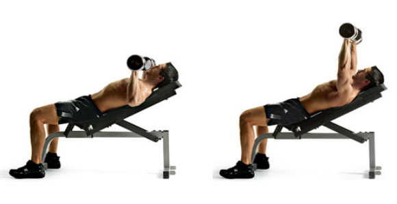 Incline Bench Press with Dumbbells