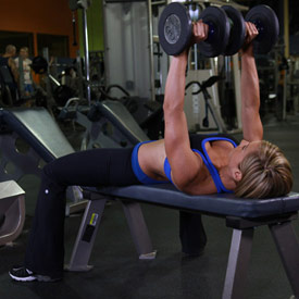 Flat Bench Press with Dumbbells