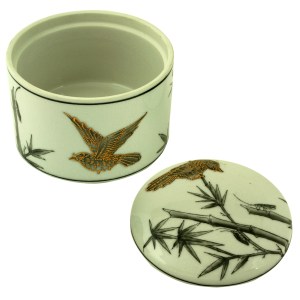ceramic decorative round box