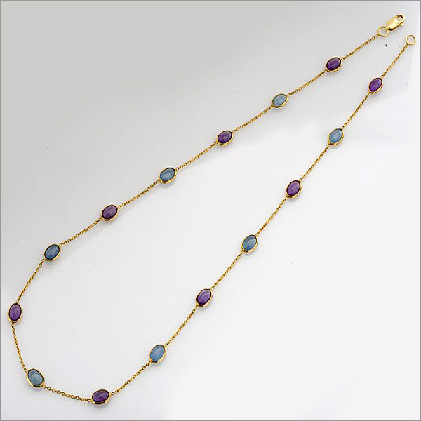 amethyst and aquamarine necklace, the sandalwood room
