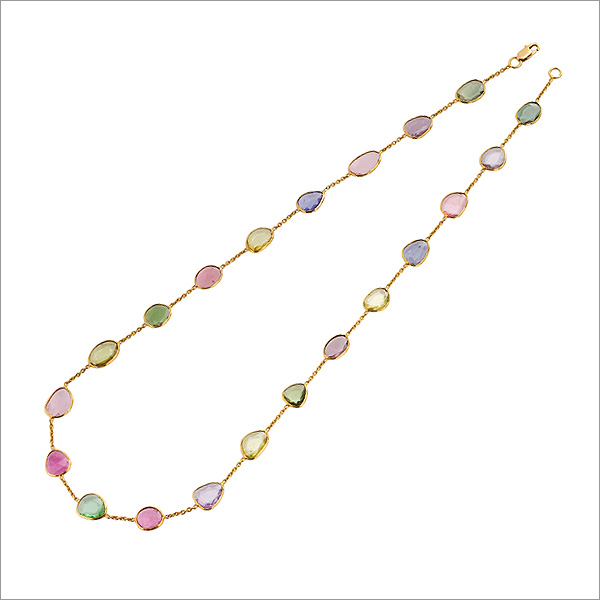 multi coloured tourmaline necklace, the sandalwood room