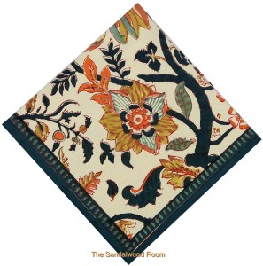 Handmade blockprinted Anokhi dinner napkins with organic dyes