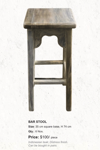 barstools distress finish indonesian teak, the sandalwood room