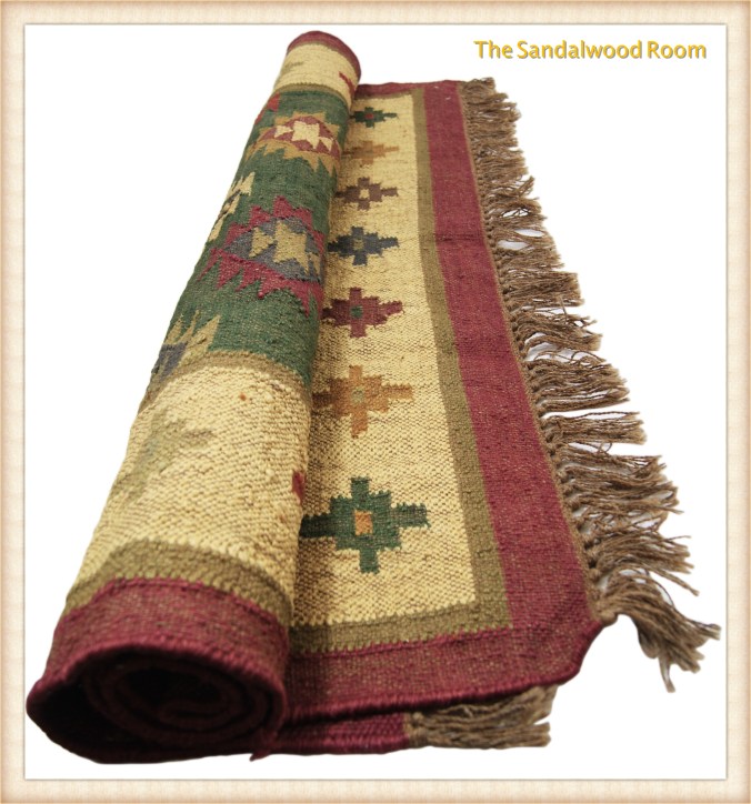 tsr-rug-multicoloured-rolled_fotor ethnic look, the sandalwood room