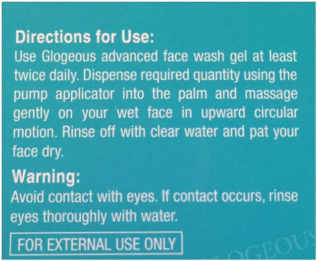 Glogeous Advanced Face Wash Gel With Natural Ingredients mythoughtlane