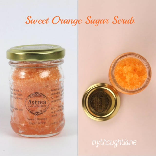 astrea sweet orange sugar body scrub, my thought lane